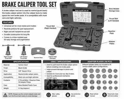 Brake Caliper Tool Set