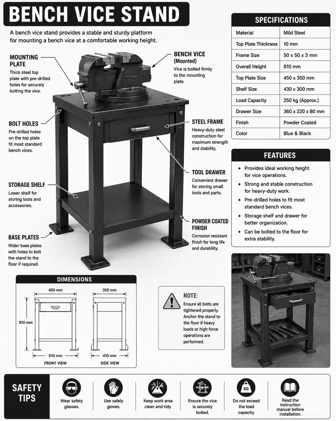 Bench Vice Stand
