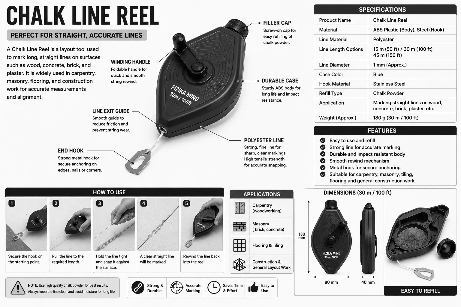 Chalk Line Reel