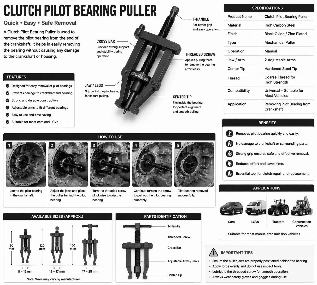 Clutch Pilot Bearing Puller