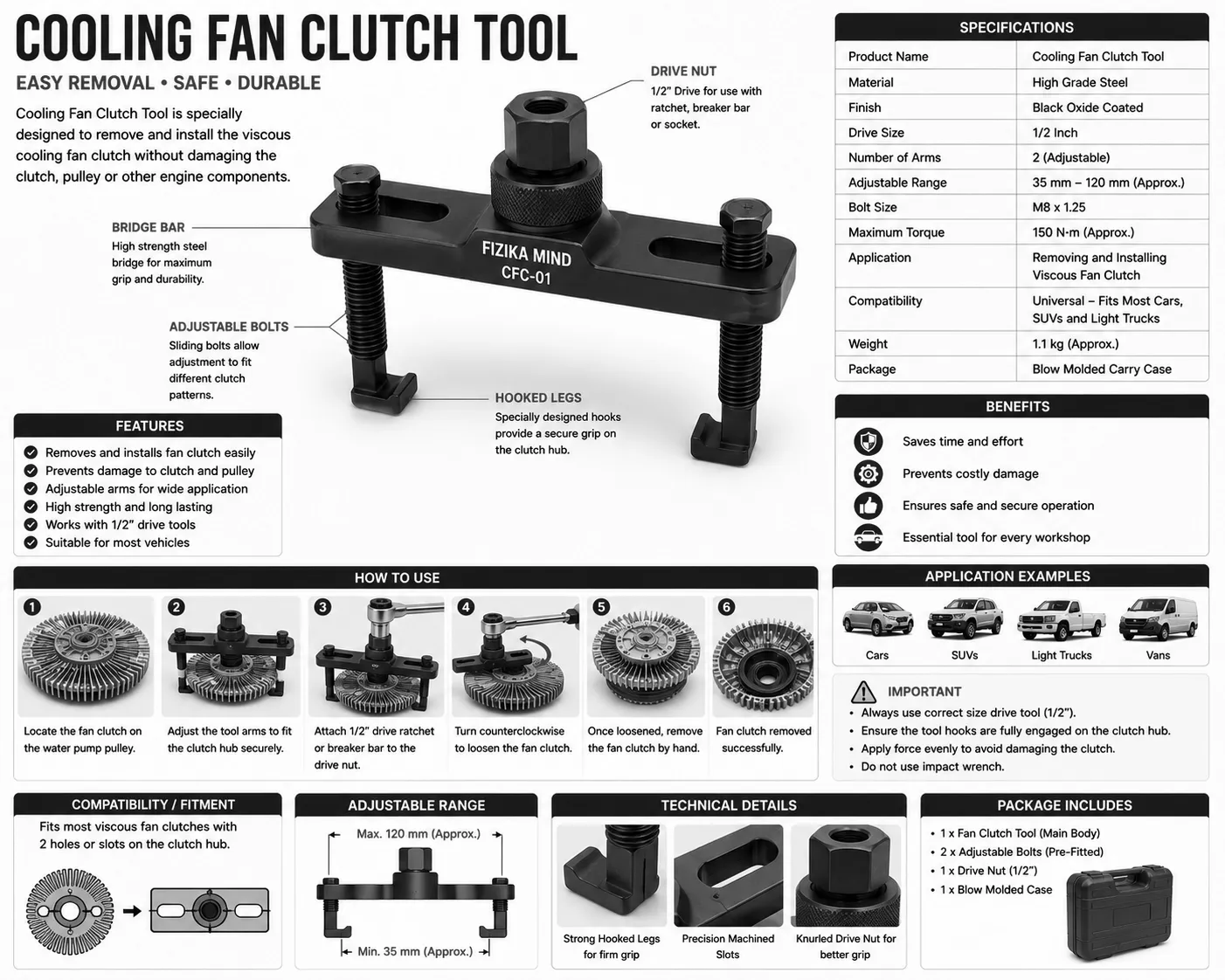 Cooling Fan Clutch Tool