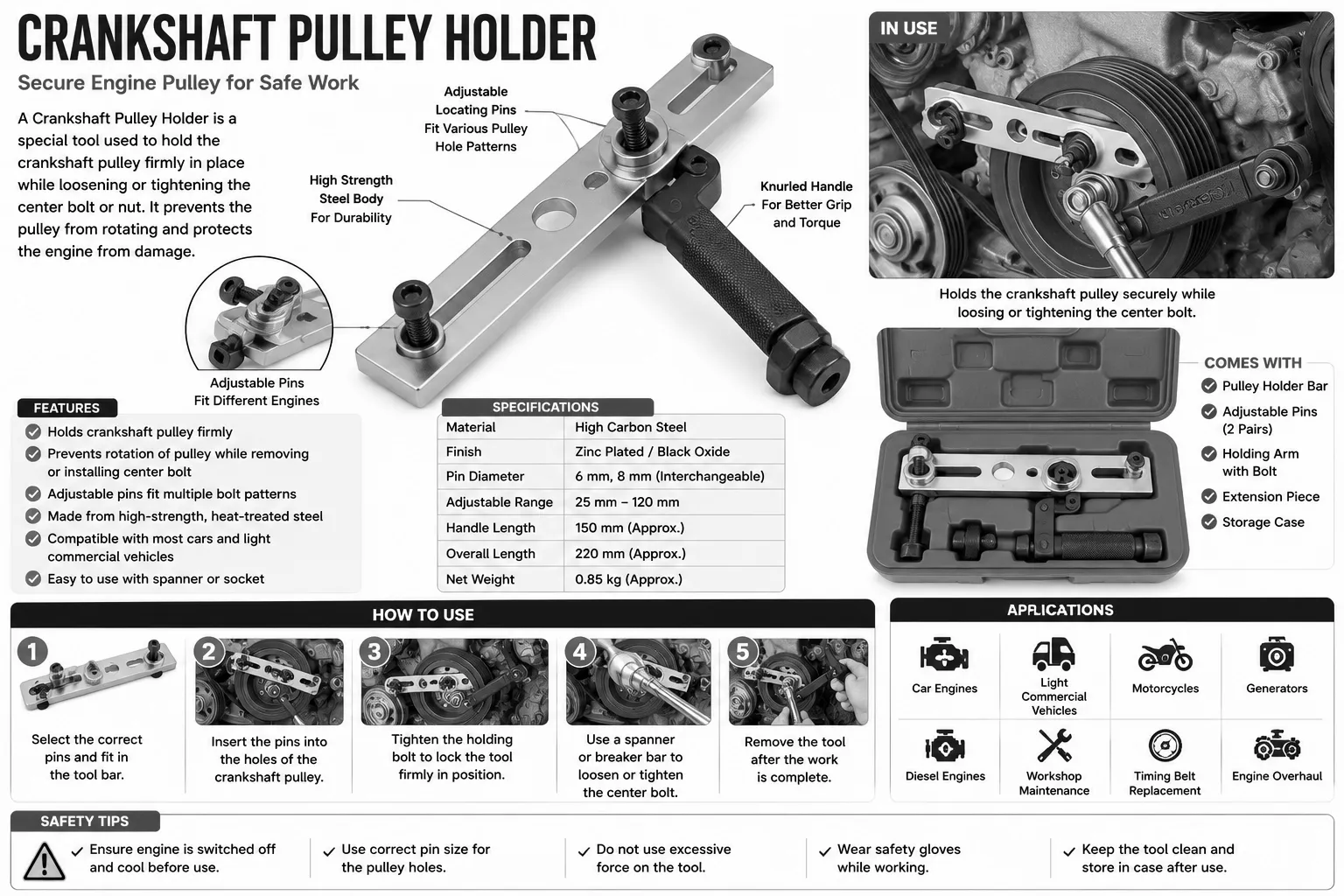 Crankshaft Pulley Holder