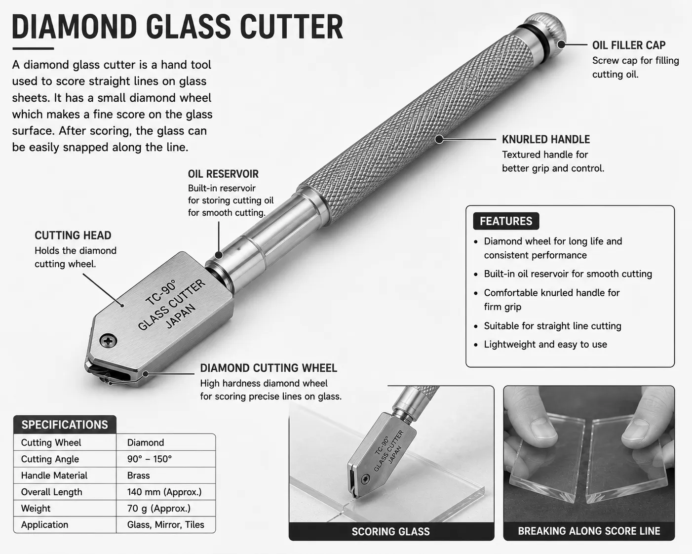 Diamond Glass Cutter
