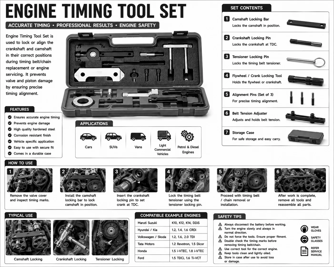 Engine Timing Tool Set