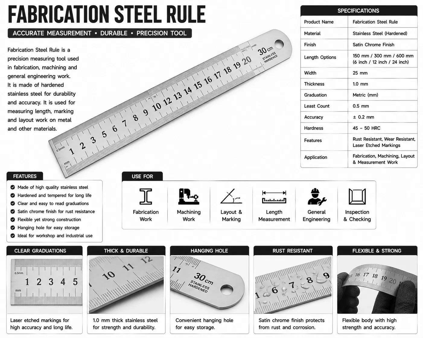 Fabrication Steel Rule