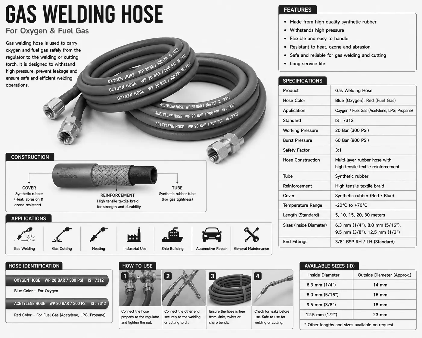 Gas Welding Hose