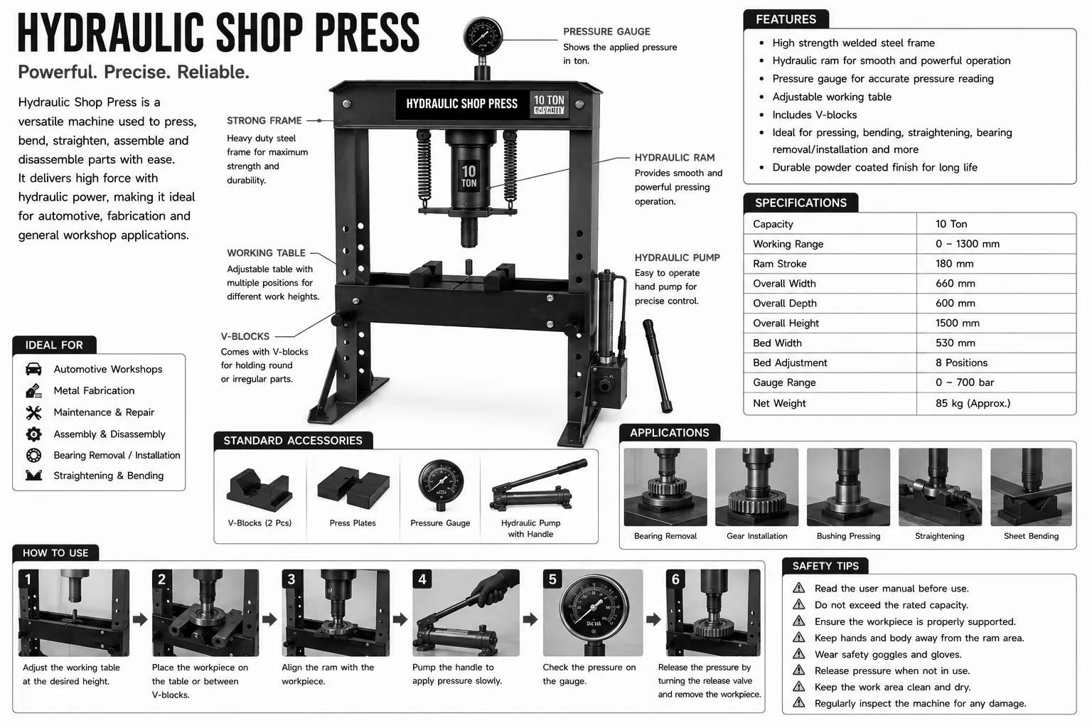 Hydraulic Shop Press