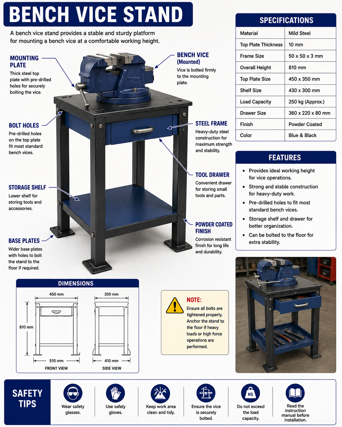 Bench Vice Stand