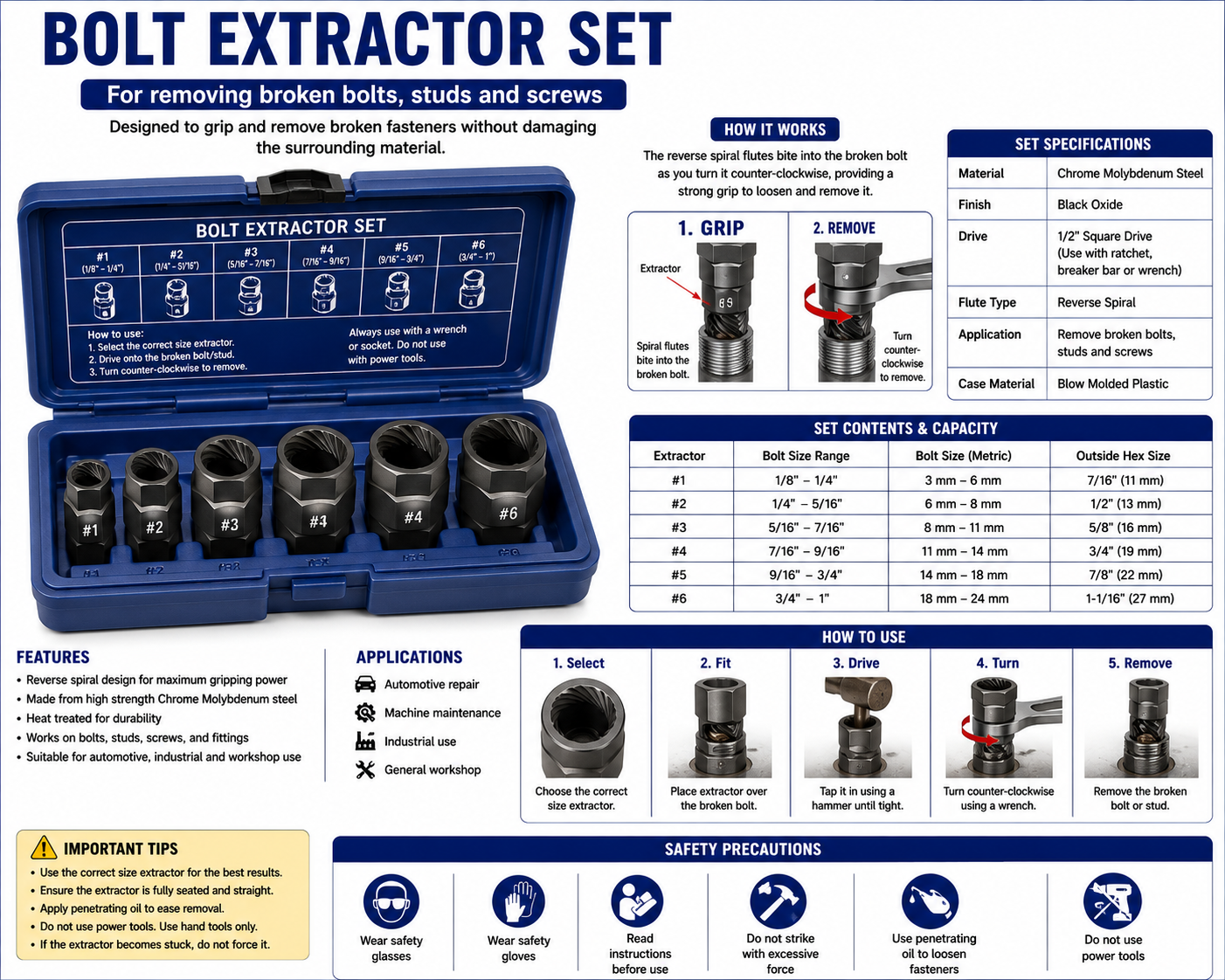 Bolt Extractor Set