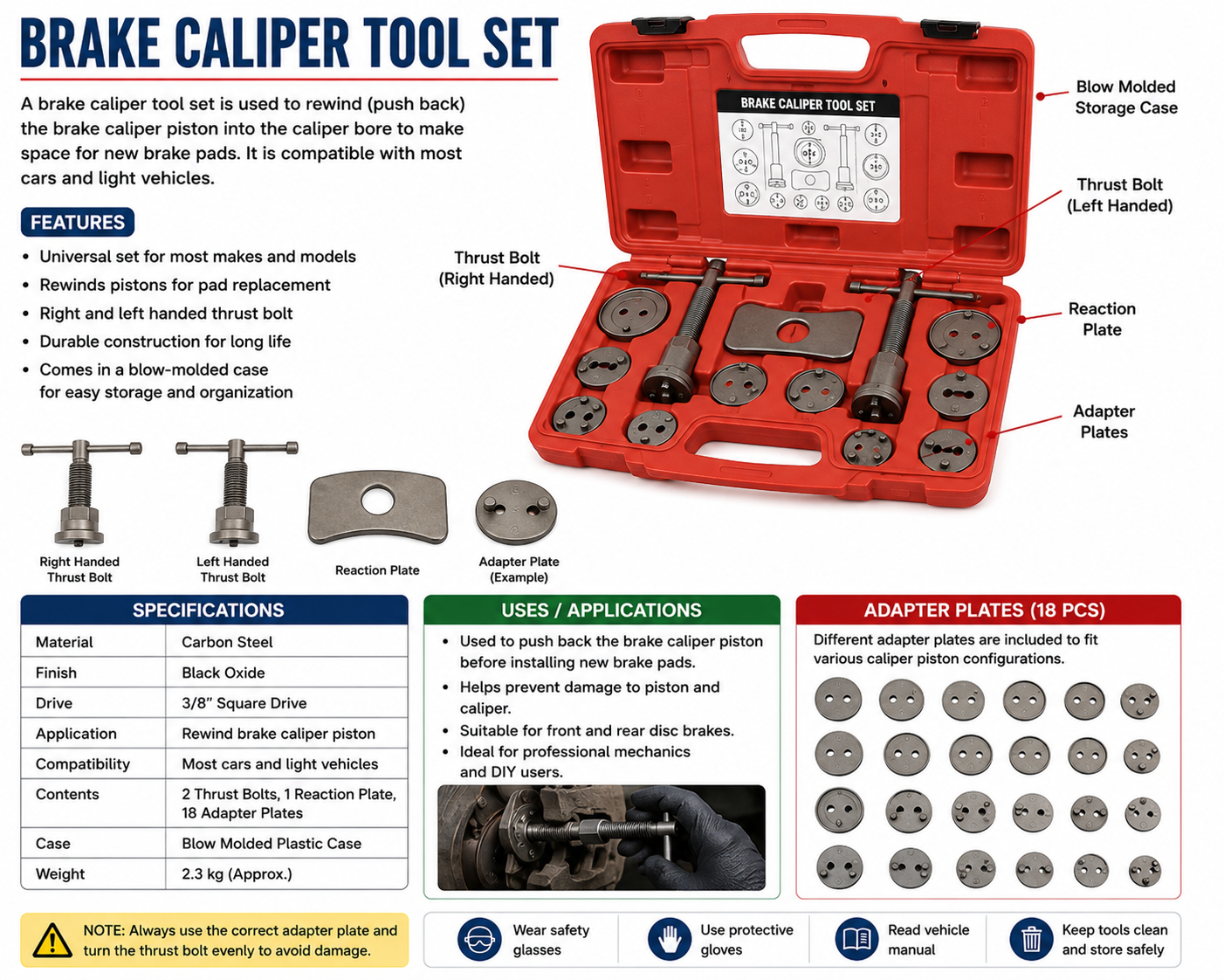 Brake Caliper Tool Set