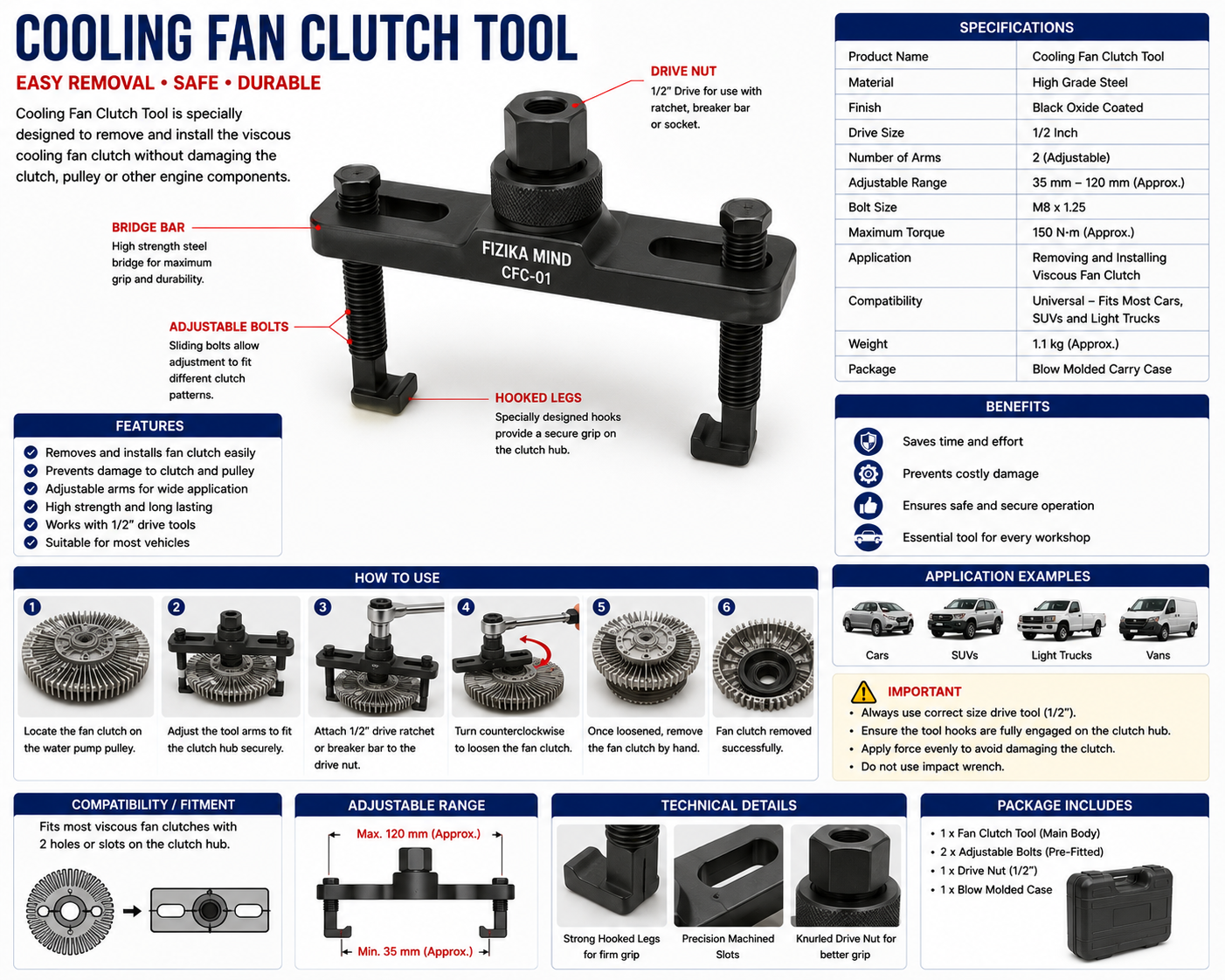 Cooling Fan Clutch Tool