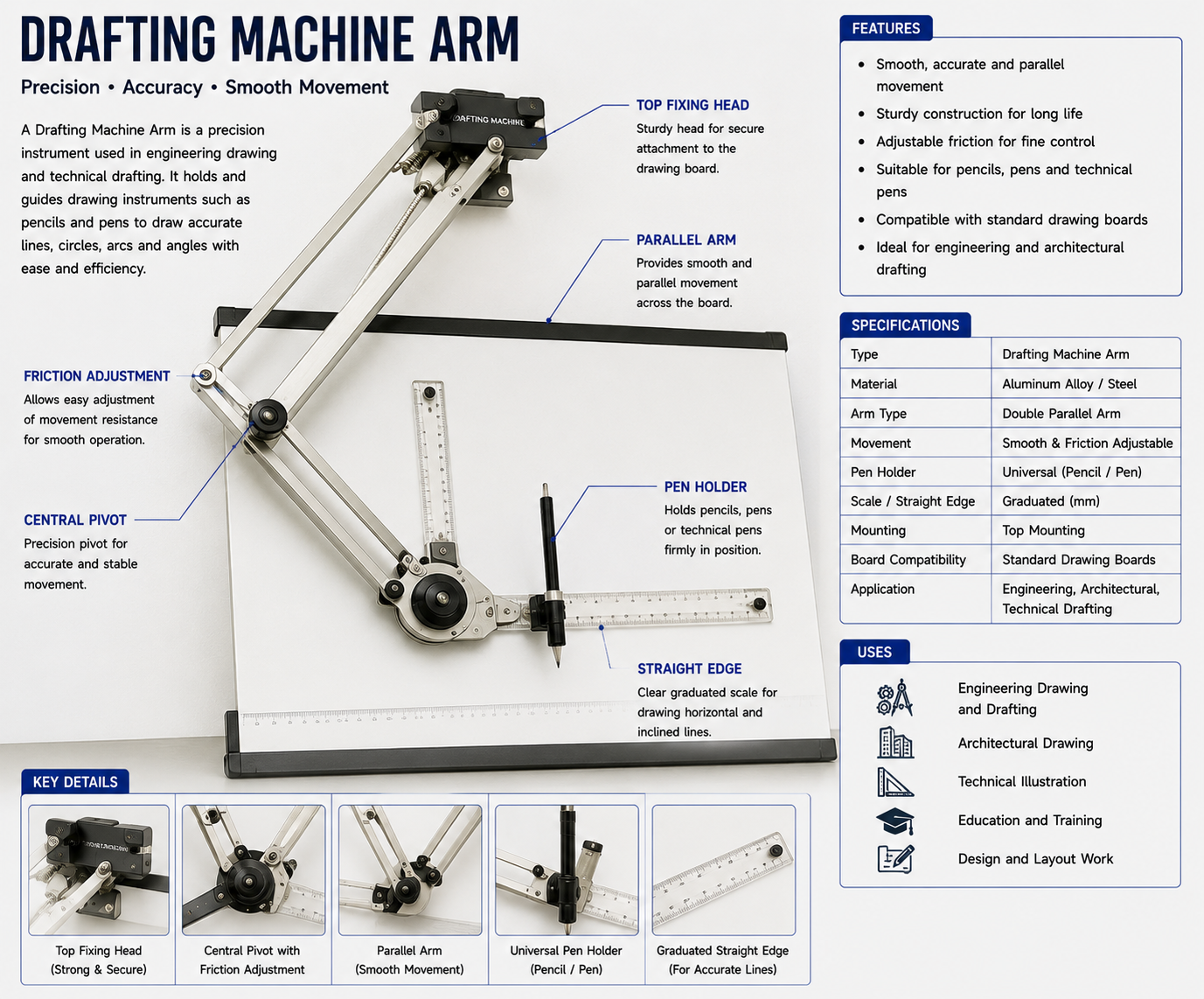 Drafting Machine Arm