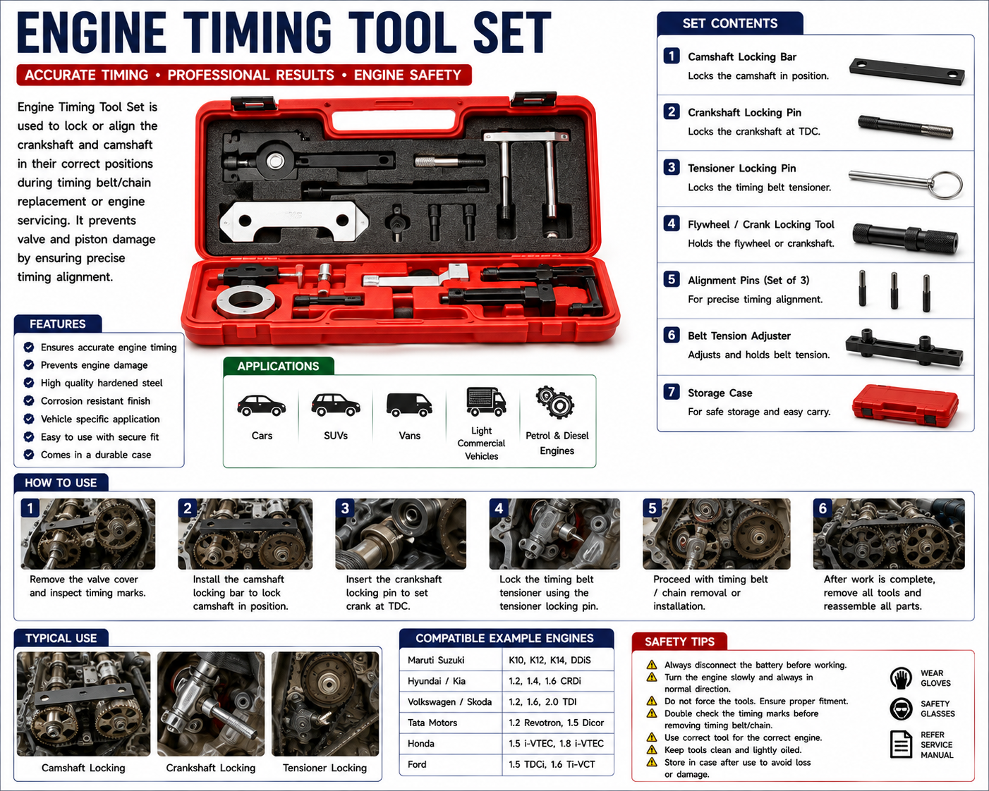 Engine Timing Tool Set