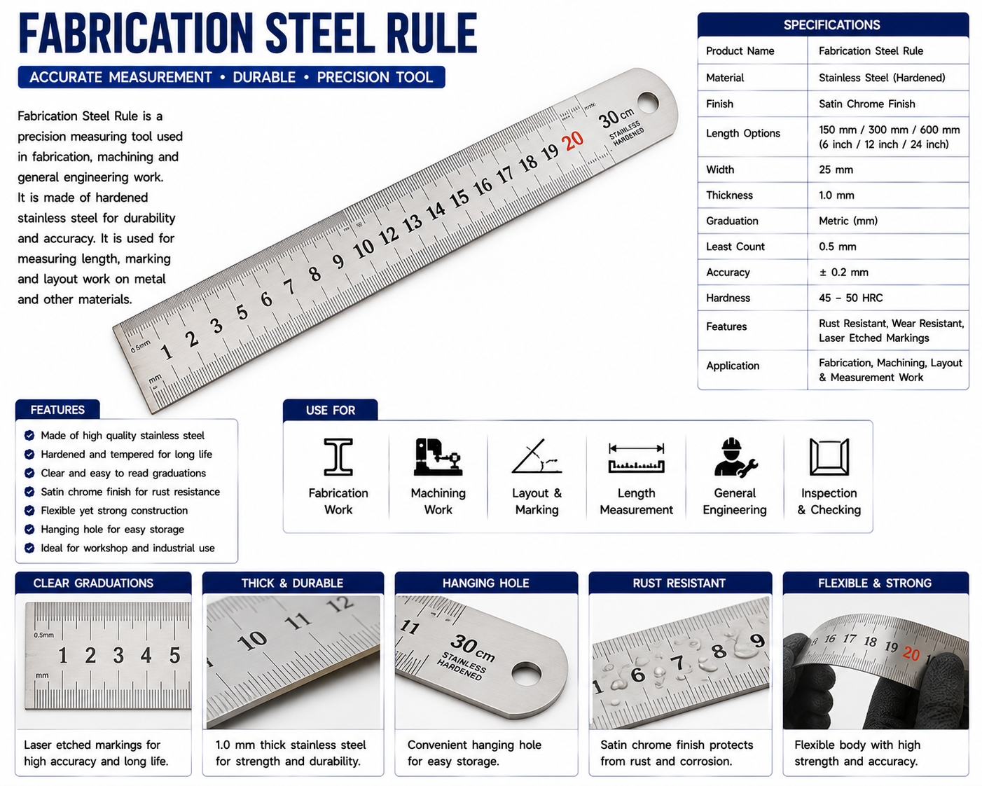 Fabrication Steel Rule