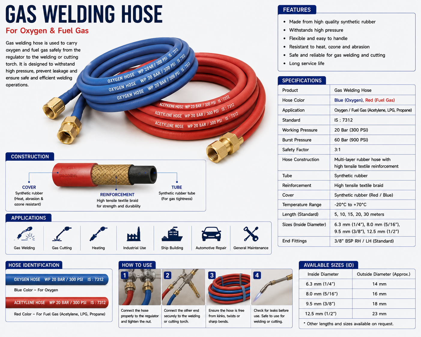 Gas Welding Hose