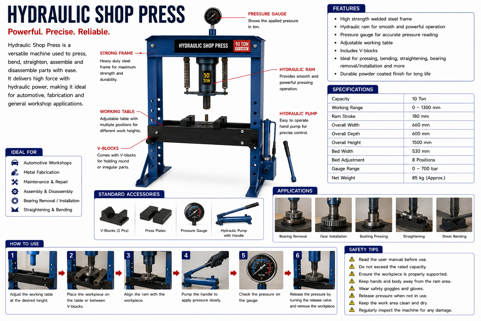 Hydraulic Shop Press