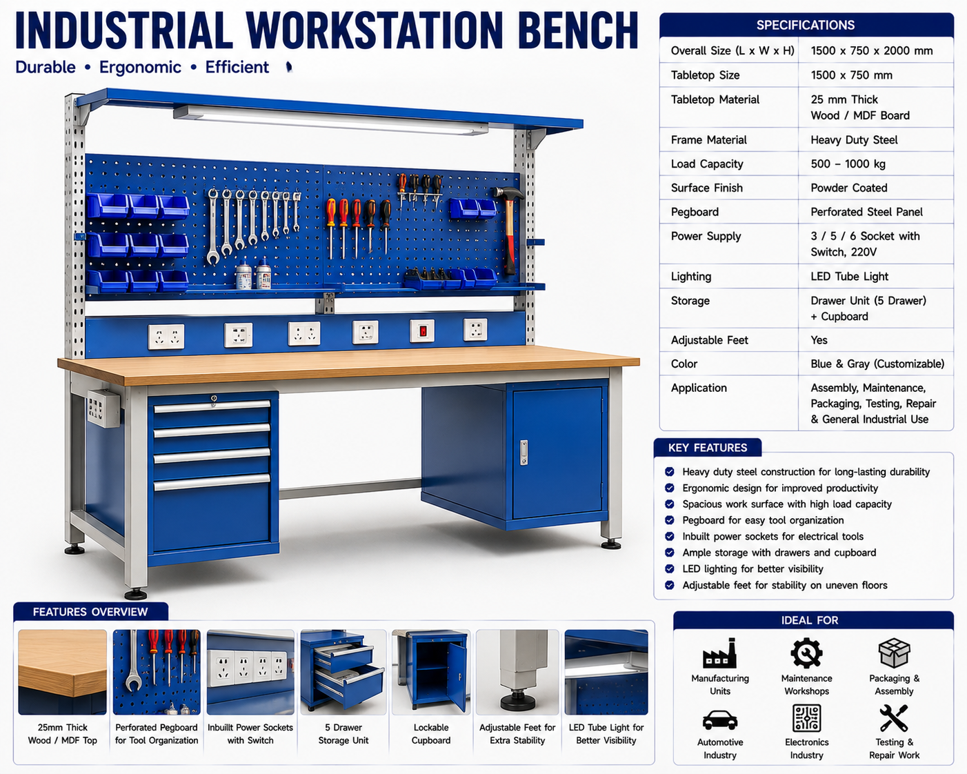 Industrial Workstation Bench