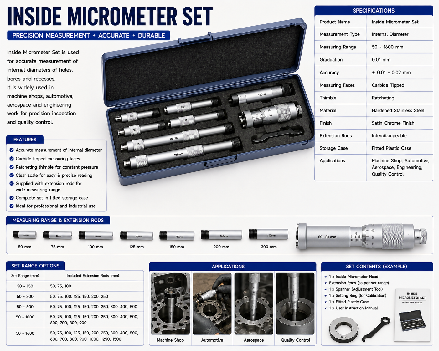 Inside Micrometer Set