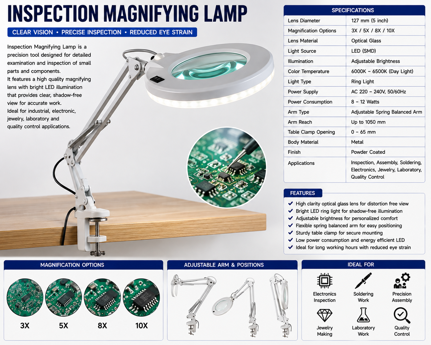 Inspection Magnifying Lamp